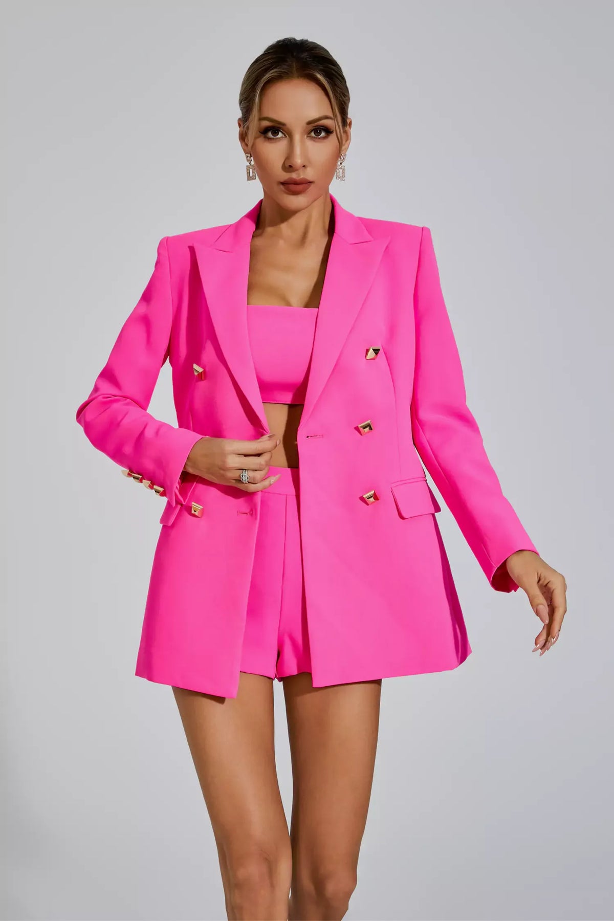 Adalee Pembe Blazer Takım
