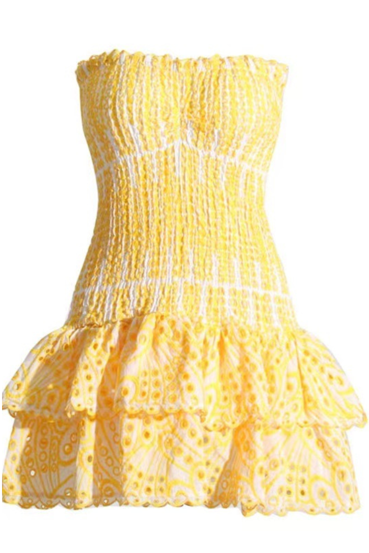 Monaco Mini Elbise - Sarı