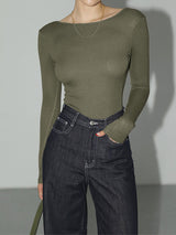 Düz Açık Sırtlı Bodysuit