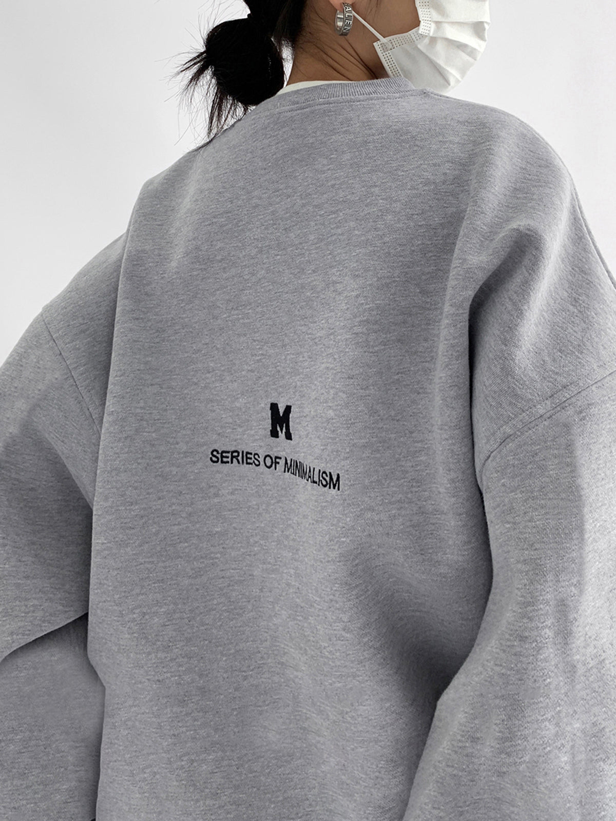 Minimalizm Büyük Erkek Çocuk Sweat