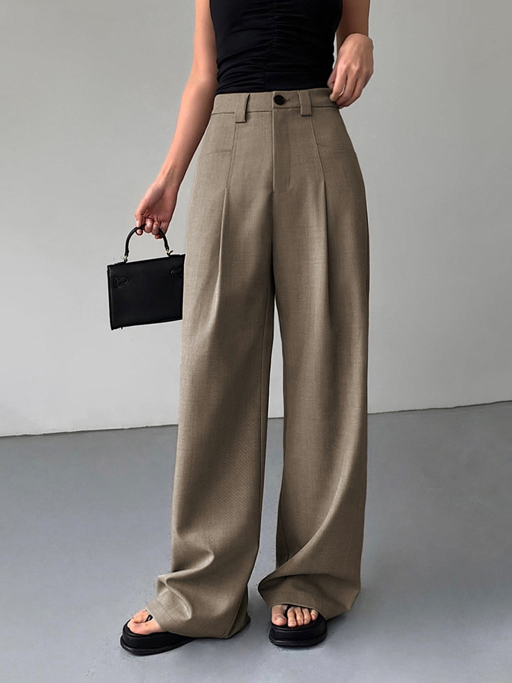 Divine Plise Geniş Paça Pantolon