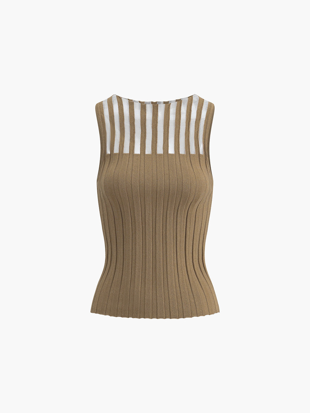 Şeffaf Ribanalı Tank Top