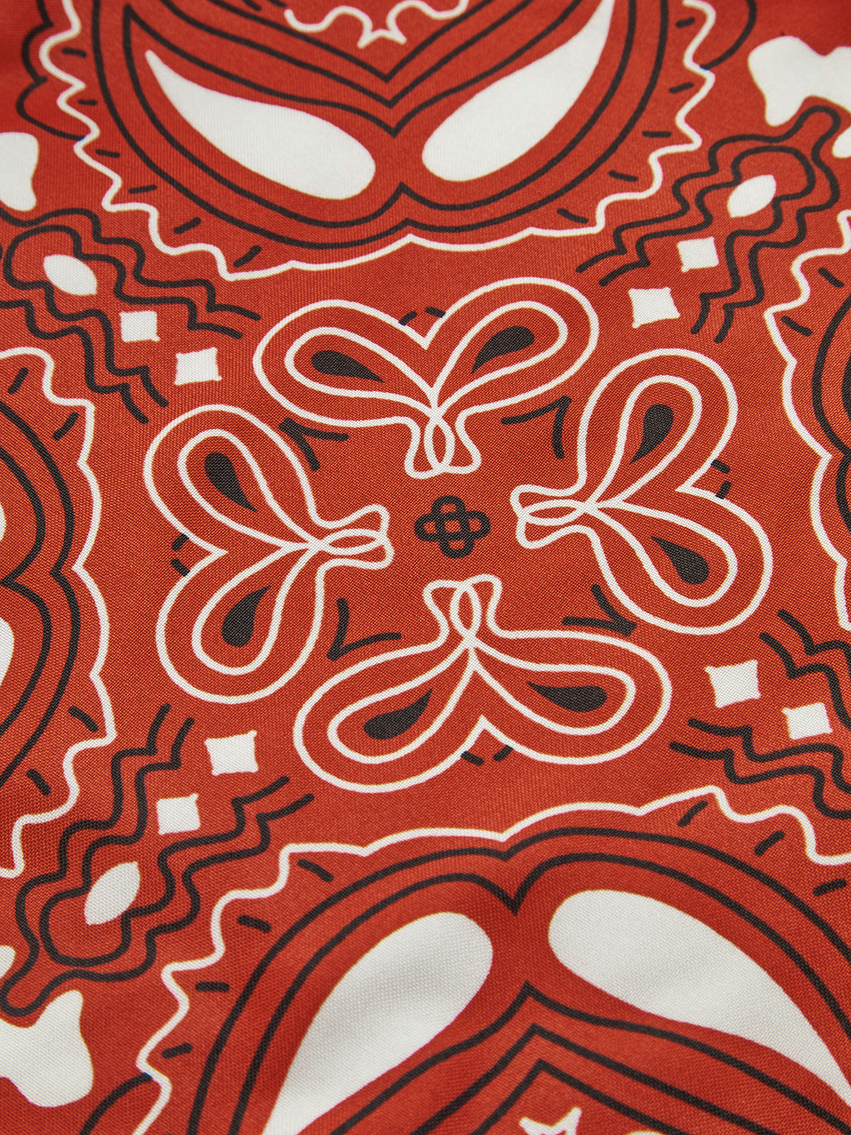 Paisley Baskılı Ön Bağcıklı Yelek