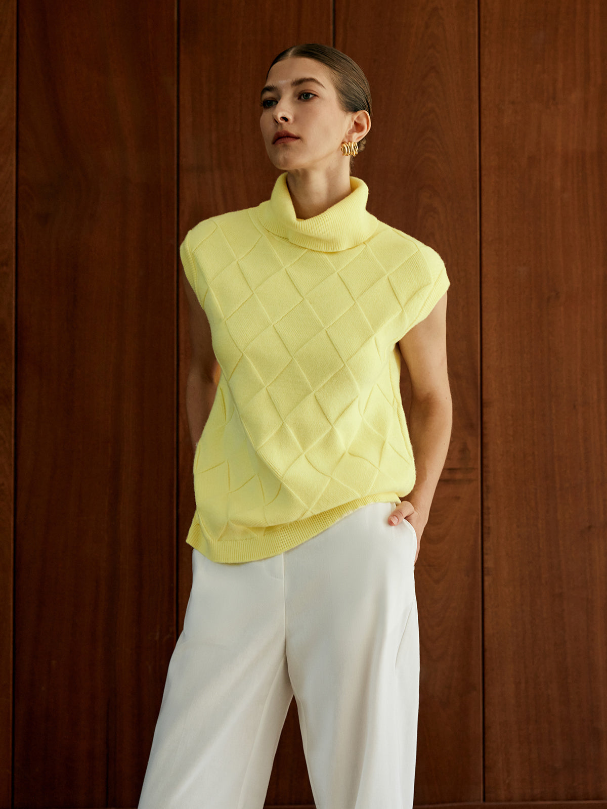 Turtleneck Elmas Kazak Yelek
