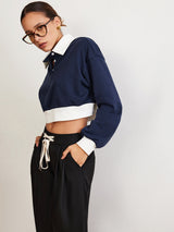Patchwork Polo Kısa Sweat
