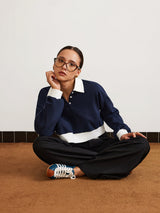 Patchwork Polo Kısa Sweat