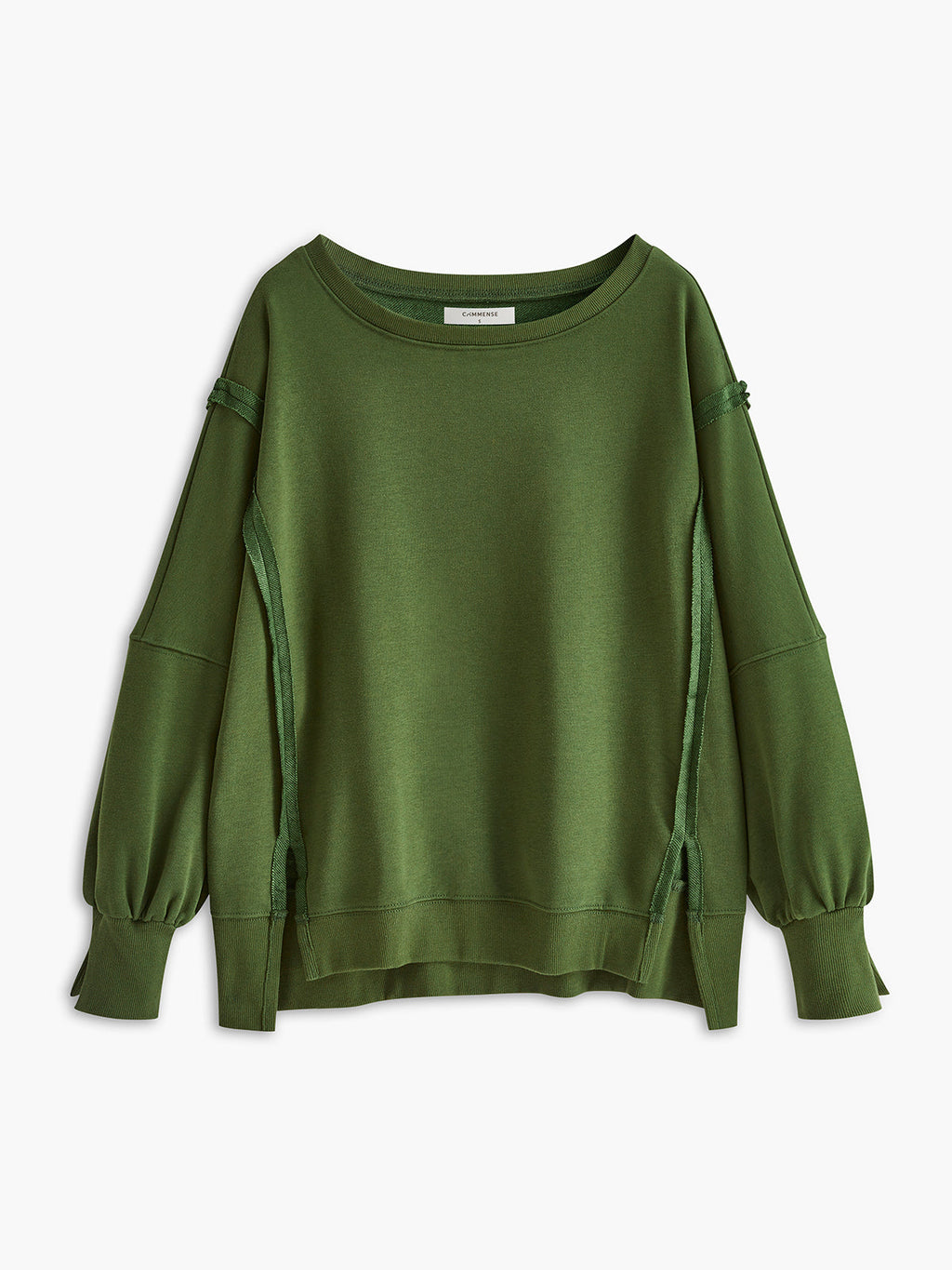 Düz Pamuklu Yırtık Sweat