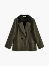 Büyük Boy Tüvit Ekose Blazer