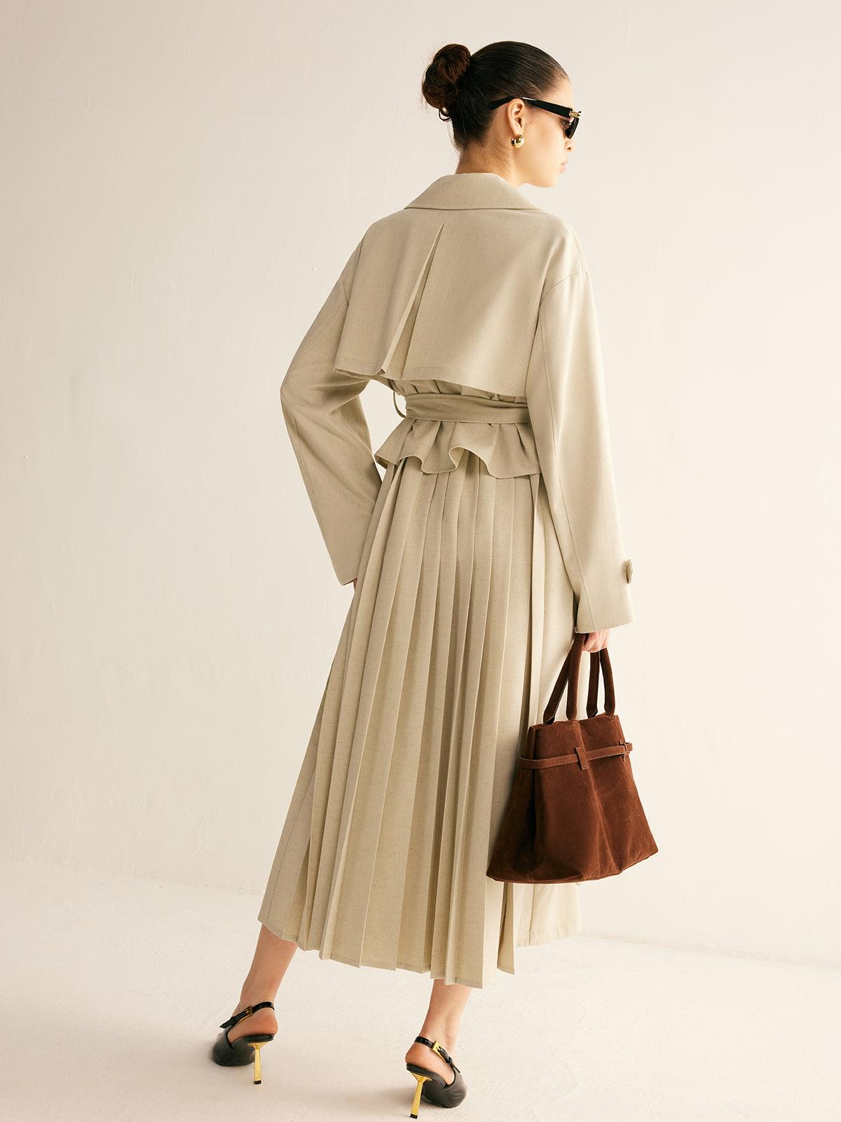 Elegance Pleated Trençkot