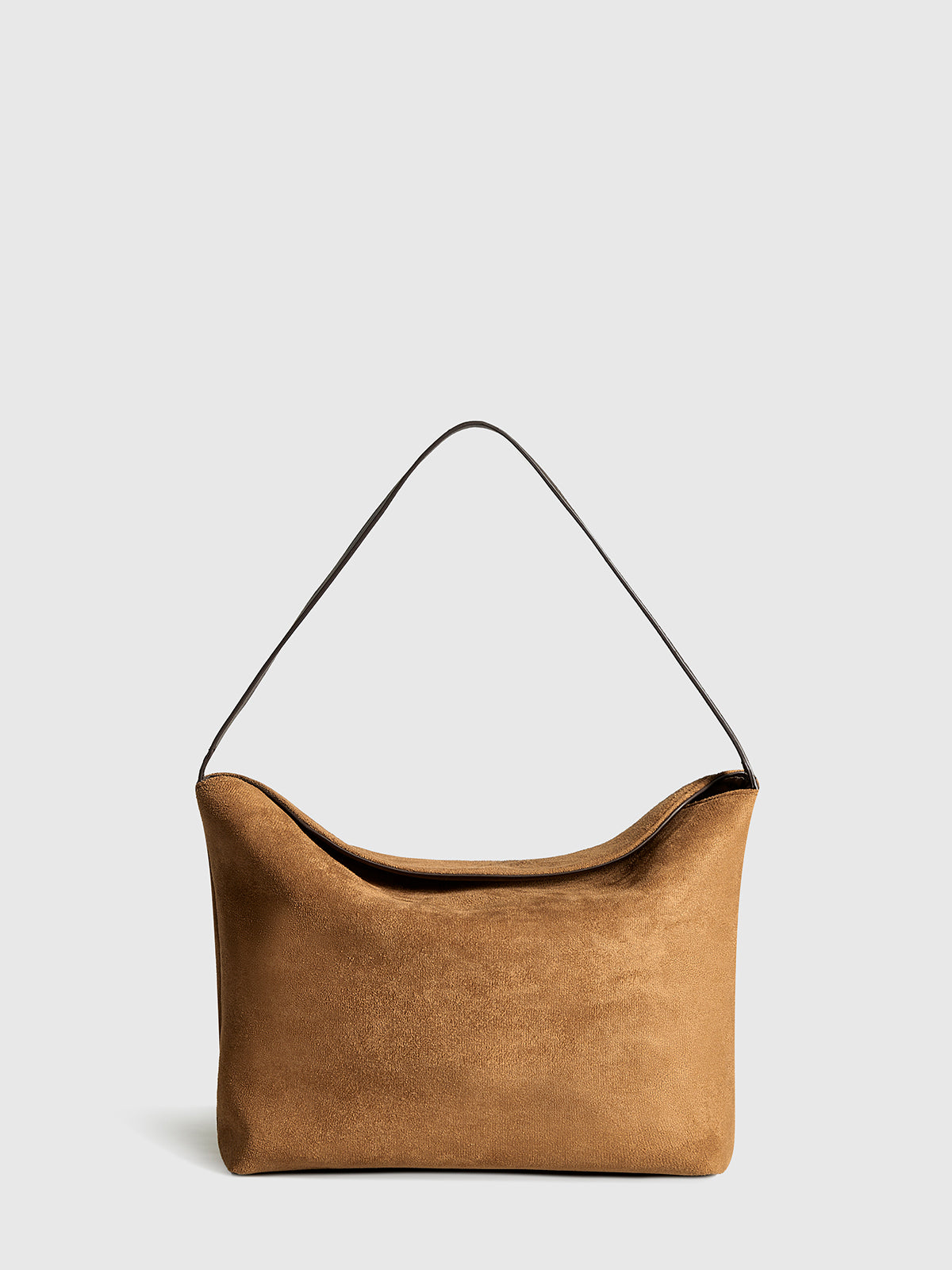 Minimalist Fermuarlı Yastıklı Omuz Çantası