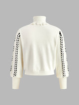 Turtleneck Raw Skirt Twist Kazak