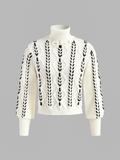 Turtleneck Raw Skirt Twist Kazak