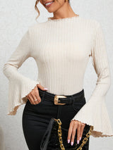 Kaburgalı Volanlı Bodysuit