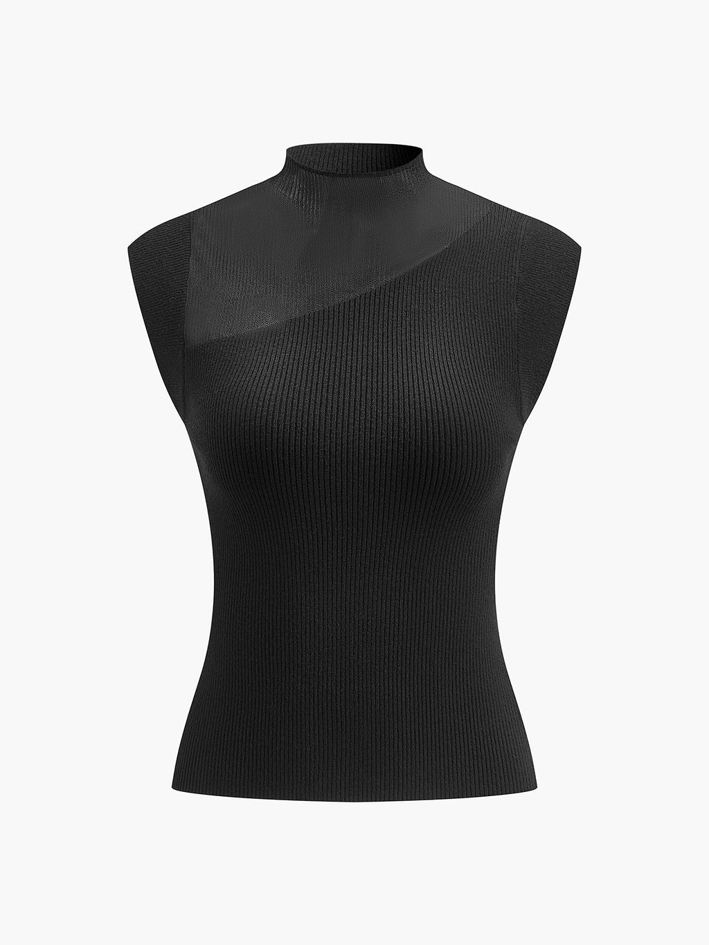 Mesh Patchwork Kolsuz Üst