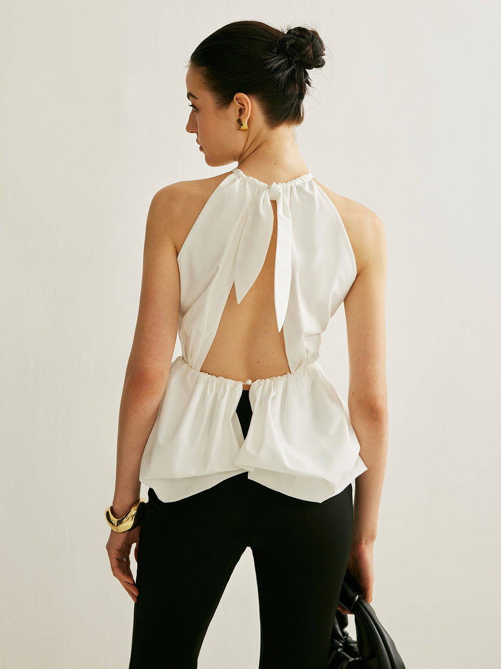 Peplum Anahtar Deliği Yaka Üst