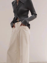 Ribbed Yaka İnce Hırka