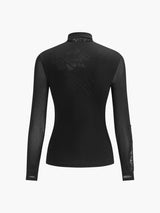 Yarı Şeffaf Dosya Çiçekli Slim Jersey Üst