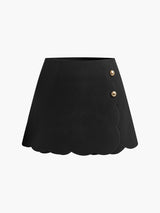 Fistolu Kenar Düğmeli Skort