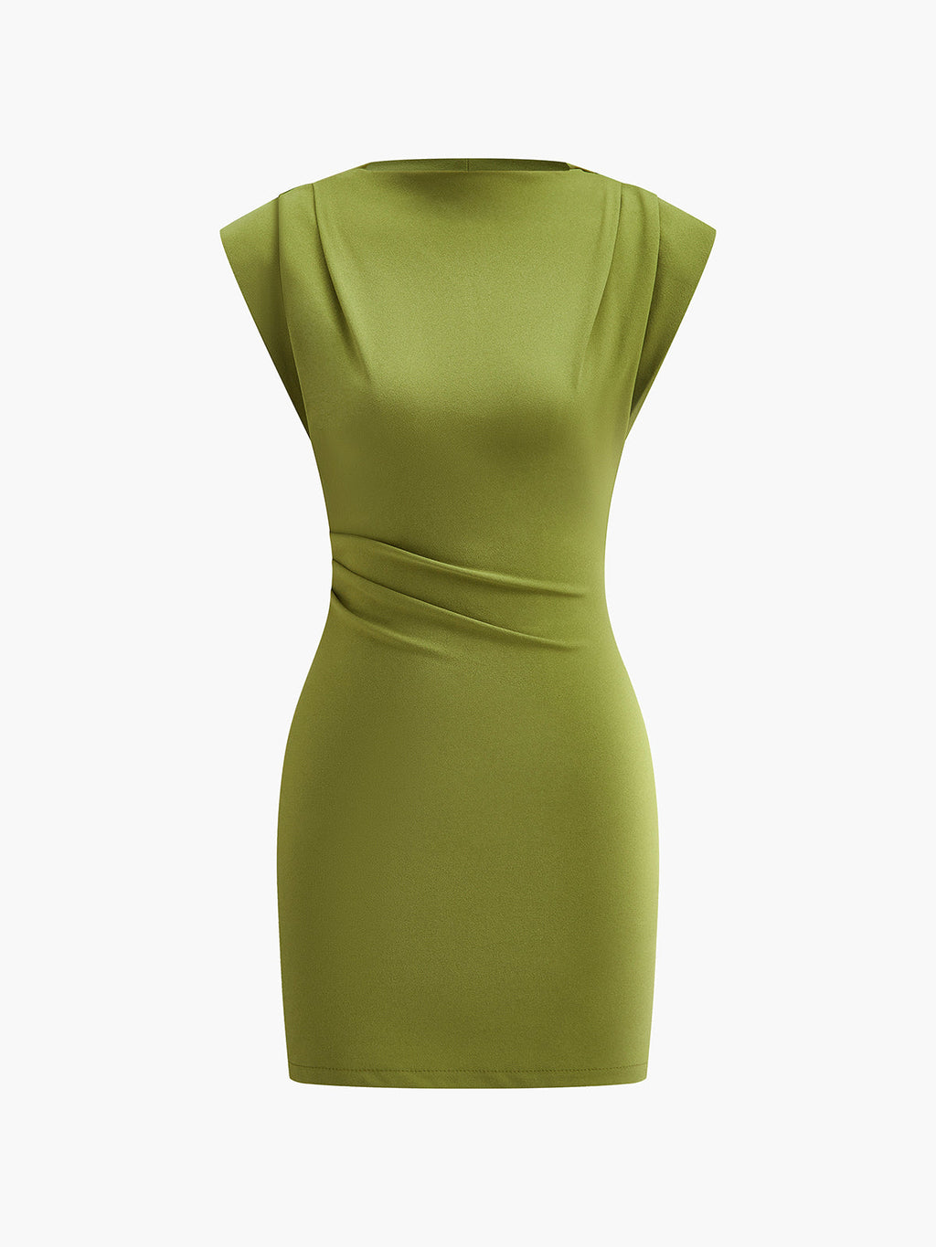 Drape Detaylı Kolsuz Elbise