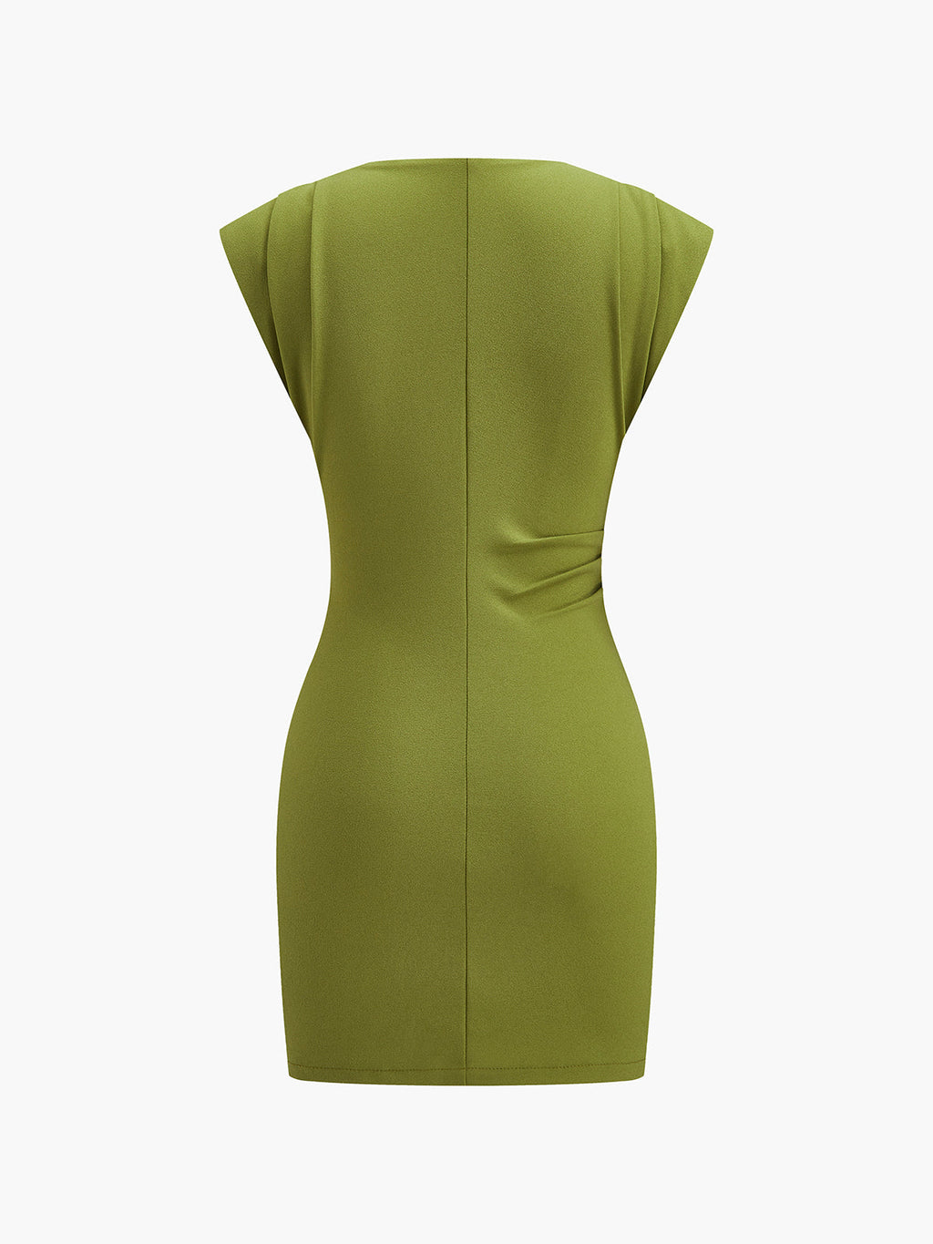 Drape Detaylı Kolsuz Elbise