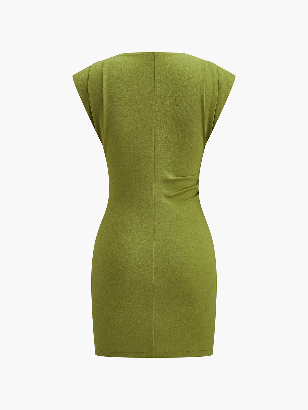 Drape Detaylı Kolsuz Elbise