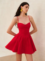 Bağcıklı Sırt Askılı Elbise