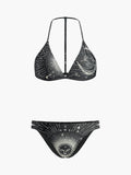 Astroloji Baskılı Boyundan Bağlamalı Bikini Takımı