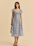 Kalp Yaka Dantel Elbise