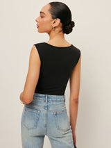 Kare Yakalı Dar Tank Top