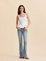 Kare Yaka Peplum Atlet