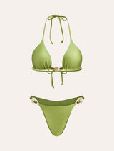 Askılı Volan Detaylı Bikini Takımı