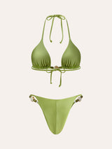 Askılı Volan Detaylı Bikini Takımı