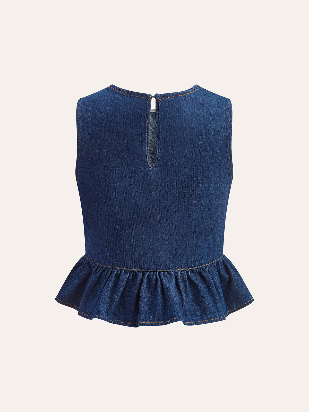 Pamuklu Kot Peplum Üst