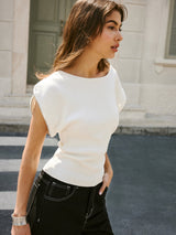 Kısa Kollu Ribana Örgü Üst