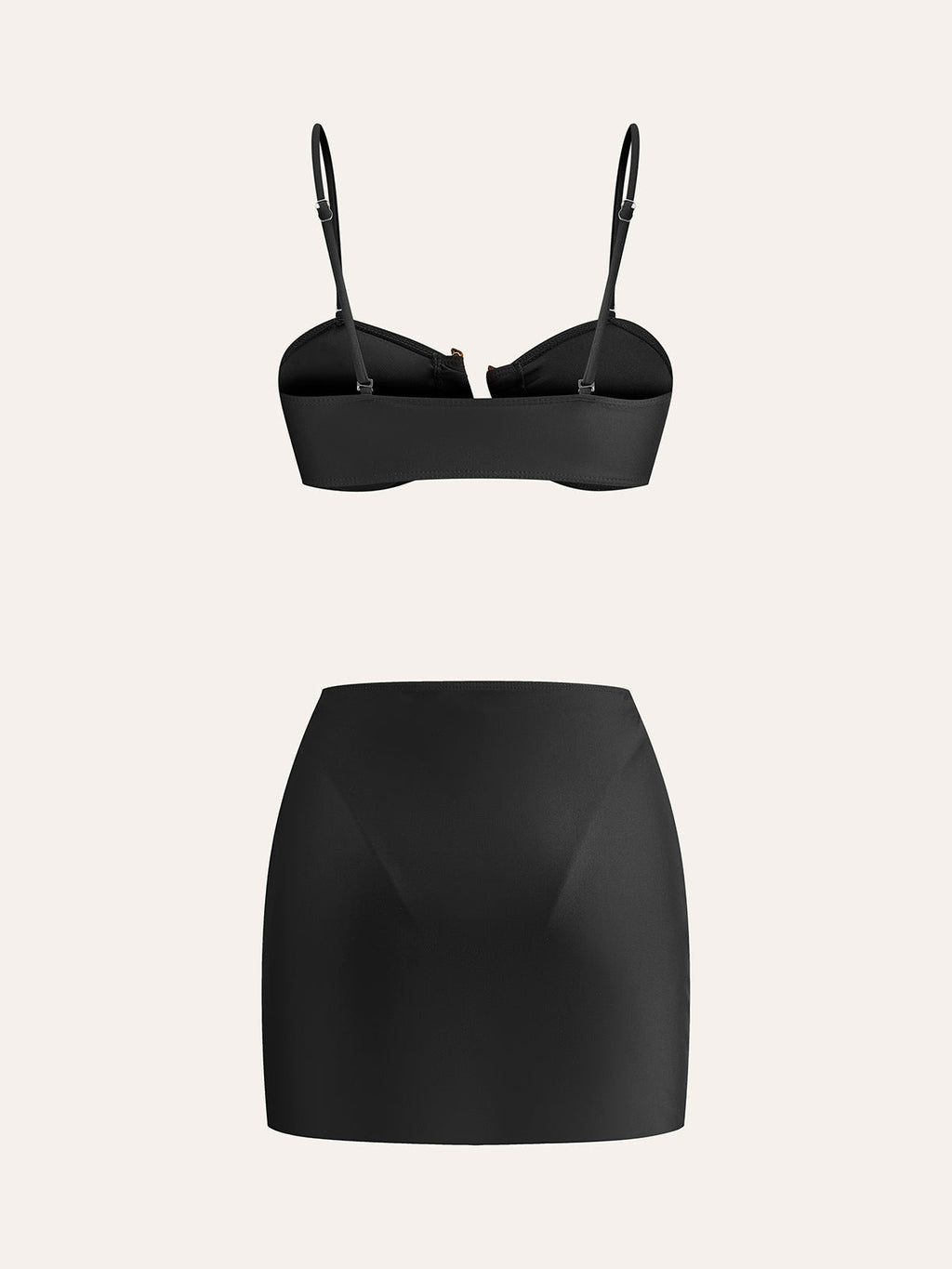 Altın Detaylı Bikini Takımı Ve Etekli