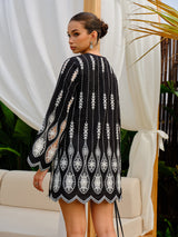 İşlemeli Boho A Kesim Elbise