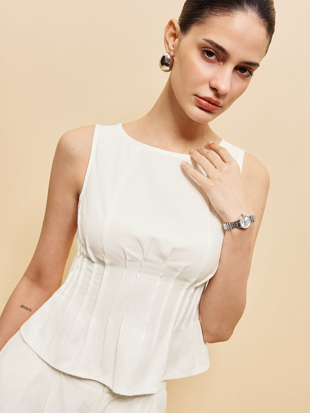 Peplum Üst Ve Geniş Paça Pantolon Takımı