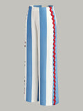 Çizgili Cepli Pantolon