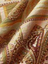 Paisley Desenli İnce Askılı Midi Elbise