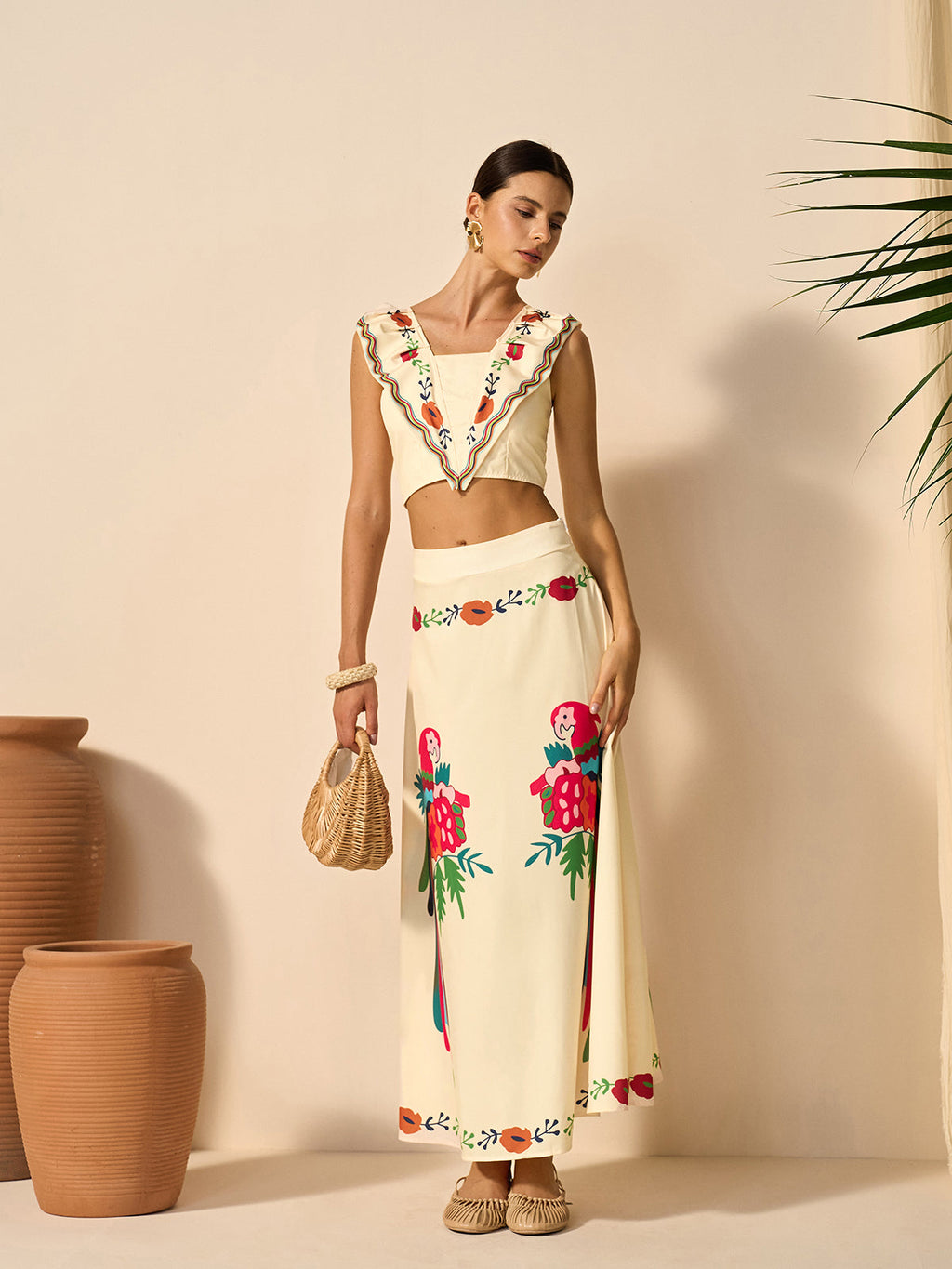 Boho Desenli Etek Takımı