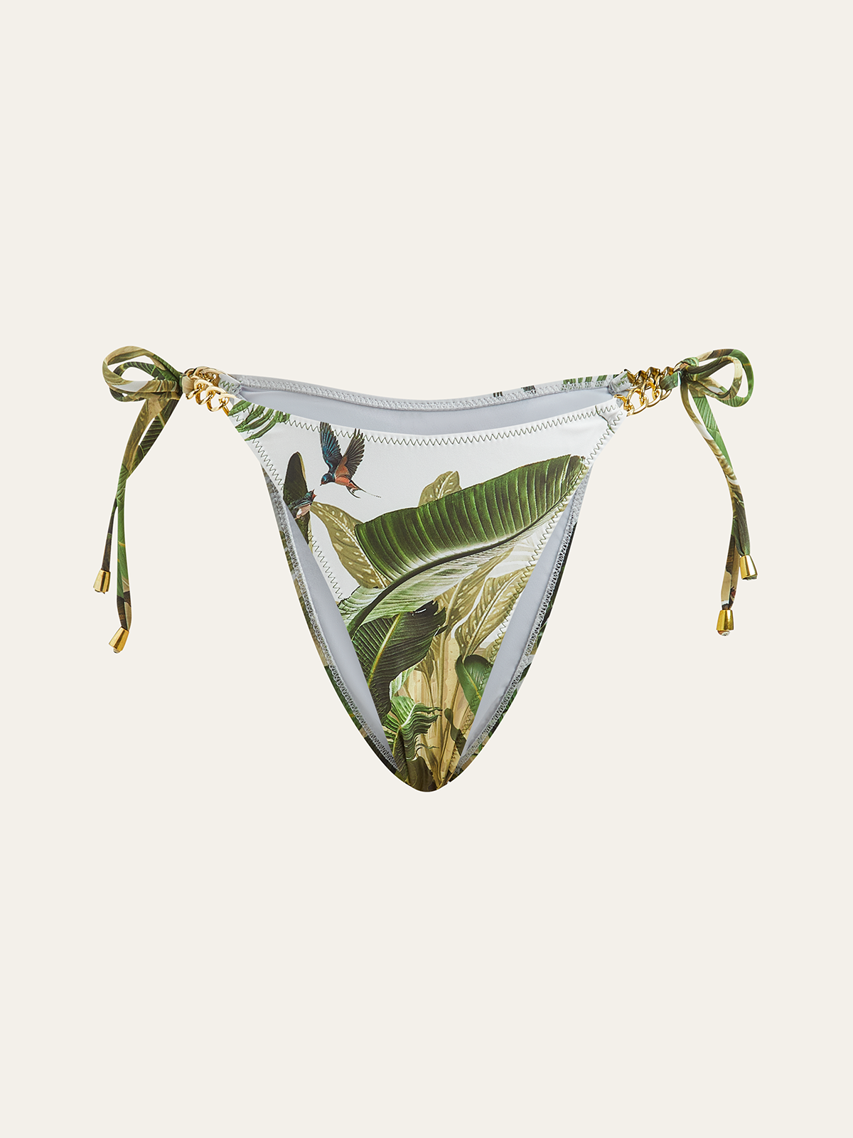 Baskılı Zincir Bağlamalı Bikini Altı