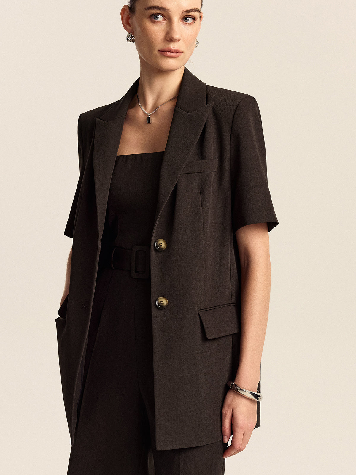 Büyük Erkek Kısa Kollu Blazer