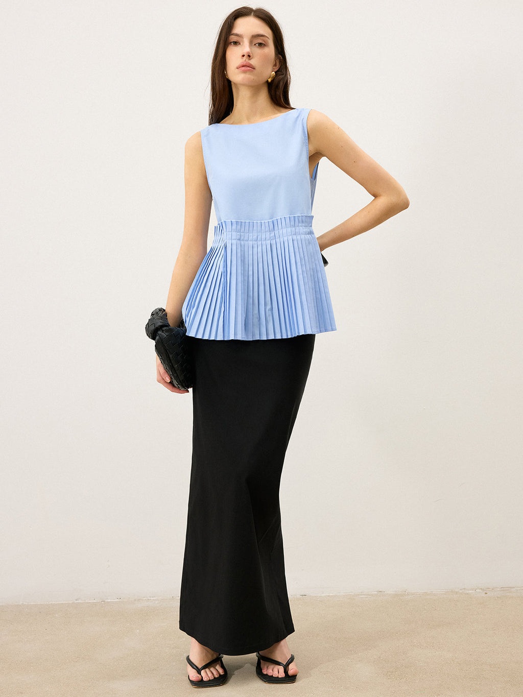 Pileli Etekli Tank Top