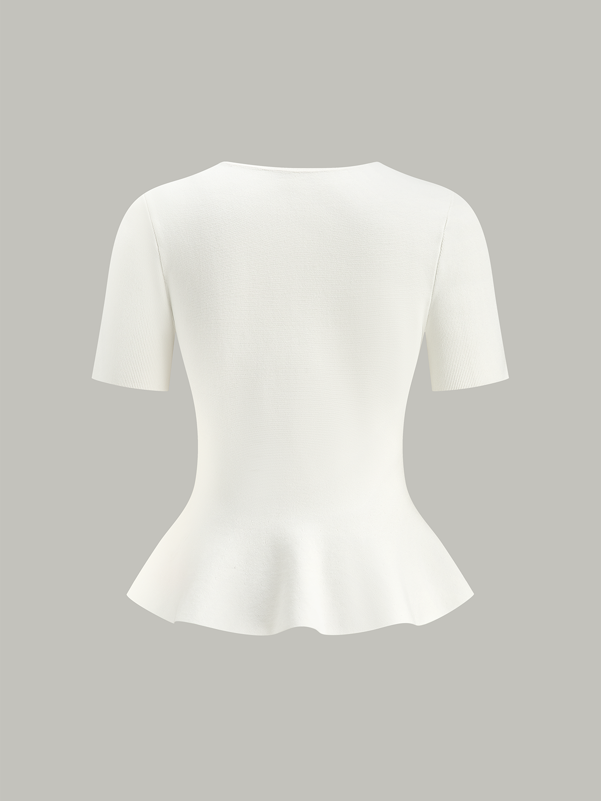 Fiyonklu Peplum Örgü Üst