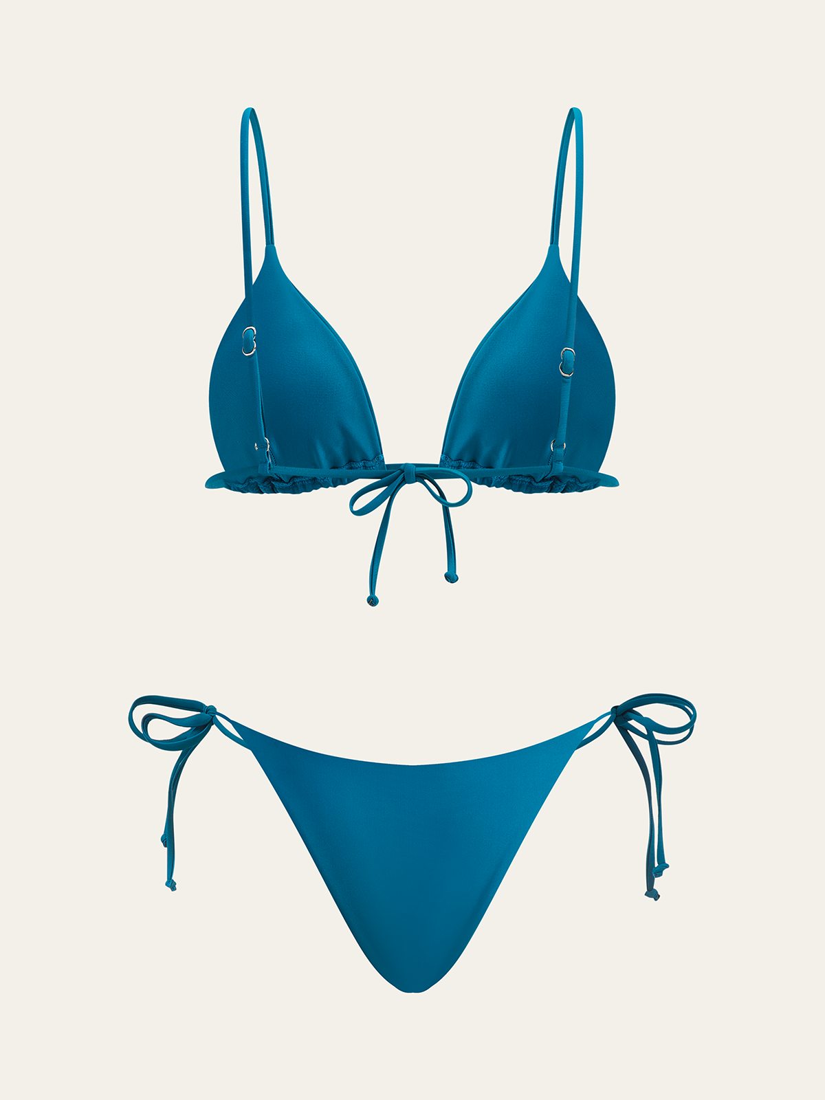 Üçgen Üst Ve İki Alt Stil Bikini Takımı