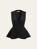 Örme Peplum Yelek Hırka