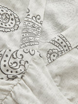 Boho Desenli Büzgülü Kısa Üst