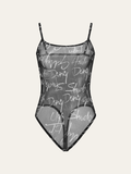 Şeffaf Eriyen Tank Top Yazılı Body