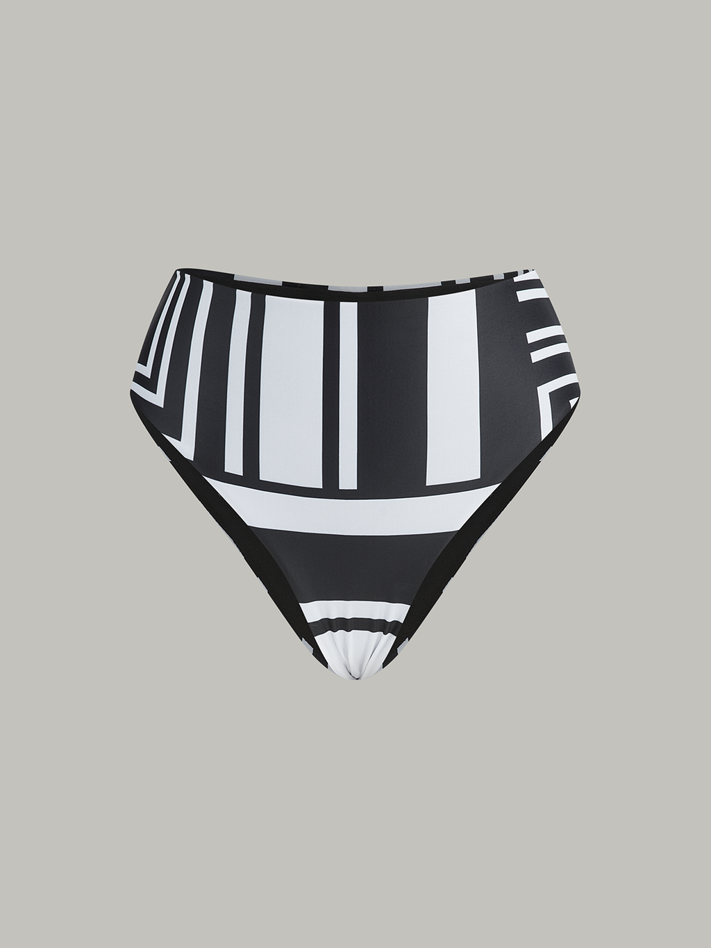 Geometrik Desenli Yüksek Belli Bikini Altı