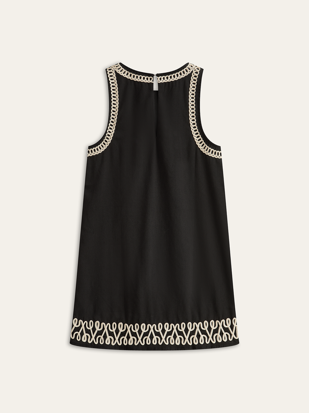 Kolsuz Nakışlı Mini Elbise